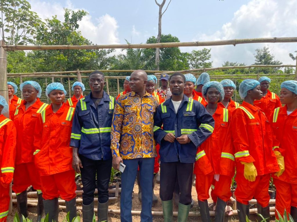 Kofi Benteh Visits Oil Palm Seedling Project at Kesekrom, Boako,Ahokwaa
