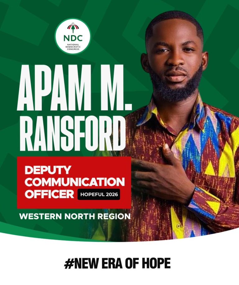 Apam M. Ransford Eyes NDC Western North Deputy Communication Officer Role After Serving Suaman District.
