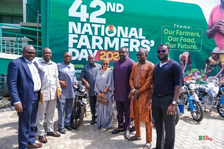 Oboye Azimah Donates 10 Motorcycles to 42nd National Farmers Day Through Agric Ministry